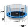 ​Trambulina de gradina , stalpi metalici, plasa de siguranta exterioara, scara metalica solida, sarcina maxima 150 kg, picioare stabile duble, 465 cm, Culoare: Albastru,  Diametru: 465 cm-poza 7-Dacenergy.ro