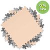 ​Covoras puzzle din spuma, 180x180 cm, 9 buc, antiaderent, moale, gri si piersica, Dimensiune (cm)	: 180 x 180, Culoare: Piersica, Gri-poza 2-Dacenergy.ro