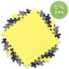 Covoras puzzle din spuma, 180x180 cm, 9 buc, antiaderent, moale, gri si galben, Dimensiune (cm)	: 180 x 180, Culoare: Galben, Gri-poza 2-Dacenergy.ro