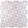 Covoras puzzle din spuma, model trenulet, 36 piese, fara BPA, imprimat cu cifre si litere, 180 x 180 x 1,2 cm, alb si gri-poza 2-Dacenergy.ro