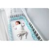 Protectie laterala patut bebe, Bumper impletit, 100 % antialergic, lavabil, 3m, albastra, Culoare: Albastru-poza 2-Dacenergy.ro