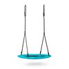 Leagan cuib, cadru otel, 100 % poliester, scaun confortabil, forma rotunda, franghii puternice, 100 cm, albastru deschis, Culoare: Albastru deschis-poza 5-Dacenergy.ro