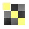 Covoras puzzle din spuma, 180x180 cm, 9 buc, antiaderent, moale, gri si galben, Dimensiune (cm)	: 180 x 180, Culoare: Galben, Gri-poza 3-Dacenergy.ro