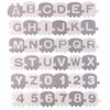 Covoras puzzle din spuma, model trenulet, 36 piese, fara BPA, imprimat cu cifre si litere, 180 x 180 x 1,2 cm, alb si gri-poza 3-Dacenergy.ro
