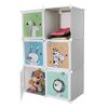 Dulap modular pentru copii DacEnergy©, 5 compartimente, elegant si functional, 75 x 37 x 111 cm, gri, Culoare: Gri-poza 8-Dacenergy.ro