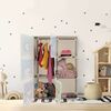 Dulap modular pentru copii DacEnergy©, 5 compartimente, elegant si functional, 75 x 37 x 111 cm, gri, Culoare: Gri-poza 9-Dacenergy.ro