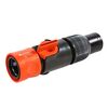 ​Conector furtun , confectionat din plastic, pentru furtunuri de 19 mm, 3/4 inch, cu robinet-Dacenergy.ro
