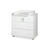 Set mobilier 3 piese copii DacEnergy©, din pal, patut, comoda de infasat, saltea, fibra de nuca de cocos, design simplu si modern, imprimat cu girafa, 120 x 60 cm, alb-poza 3-Dacenergy.ro
