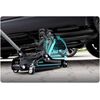 RESIGILAT: Cric auto hidraulic, realizat din otel si aluminiu, capacitate mare de ridicare de 2,5 tone, inaltimea de ridicare 80 - 360 mm, roti pivotante la 360° cu rulmenti, 53 x 20.5 x 8/36 cm, negru si verde-poza 3-Dacenergy.ro