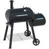 Gratar pe carbuni cu afumatoare, realizat din otel, functii 4 in 1, afumare directa, afumare indirecta, grill in stil american si afumare la rece, manere inox, dimensiune 117x125,5x83,5 cm-Dacenergy.ro