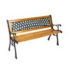​Banca pentru parc , realizata din lemn, metal si PVC, cu spatar, 127 x 34 x 73.5 cm, natur-Dacenergy.ro