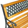 ​Banca pentru parc , realizata din lemn, metal si PVC, cu spatar, 127 x 34 x 73.5 cm, natur-poza 2-Dacenergy.ro