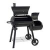 Gratar pe carbuni cu afumatoare, realizat din otel, functii 4 in 1, afumare directa, afumare indirecta, grill in stil american si afumare la rece, manere inox, dimensiune 117x125,5x83,5 cm-poza 4-Dacenergy.ro