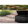 ​Cutie gradina, din plastic, maner de transport, cu capac, 390 l, 143 x 57 x 53,5 cm, negru, Culoare: Negru-poza 5-Dacenergy.ro