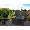 ​Cutie gradina , din plastic, maner de transport, cu capac, 270 l, 109 x 51,5 x 55 cm, negru mat, Culoare: Negru mat-poza 5-Dacenergy.ro