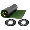 ​Set folie agrotextil de gradina, material polipropilena UV 3%, gramaj 90 g/m², 1, 6 x 50 m, 100 buc de ace, negru si verde-Dacenergy.ro