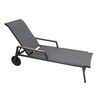 Sezlong plaja DacEnergy©, dimensiuni 200 x 74 cm, structura aluminiu, spatar reglabil in 4 pozitii, fix, culoare negru-Dacenergy.ro