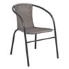 Scaun gradina DacEnergy©, material metal si polietilena, design modern, spatarul din ratan sintetic, 50x50x60 cm, maro, Continut pachet	: 1 x Scaun, Latime: 50 cm, Culoare: Maro-Dacenergy.ro