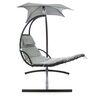 ​Balansoar gradina, tip fotoliu DacEnergy©, dimensiuni 140 x 190 x 202 cm, structura metal/otel, culoare gri-Dacenergy.ro