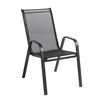 ​Scaun gradina DacEnergy©, material metal si textilen, usor de intretinut, rezistent la umezeala si uv, 54x95 cm, gri ​, Continut pachet	: 1 x Scaun, Latime: 54 cm, Culoare: Gri-Dacenergy.ro