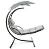 ​Balansoar gradina, tip fotoliu DacEnergy©, dimensiuni 140 x 190 x 202 cm, structura metal/otel, culoare gri-poza 2-Dacenergy.ro