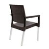 ​Scaun gradina DacEnergy©, material metal si polietilena, design modern, imita impletitura din rattan, 57 x 57 x 87 cm, maro, Continut pachet	: 1 x Scaun, Latime: 57 cm, Culoare: Maro-poza 2-Dacenergy.ro