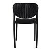 ​Scaun de gradina DacEnergy©, fabricat din plastic, stivuibil, rezistent, cu spatar, 46 x 53 x 81,5 cm, negru, Continut pachet	: 1 x Scaun, Latime: 53 cm, Culoare: Negru-poza 2-Dacenergy.ro