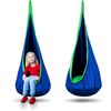 Hamac copii Neo-Sport, tip cocon, material rezistent, perna inclusa, 80kg, carlig inclus, albastru, 140x55 cm, Culoare: Albastru-poza 3-Dacenergy.ro