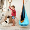 Hamac copii Neo-Sport, tip cocon, material rezistent, perna inclusa, 80kg, carlig inclus, turcoaz, 140x55 cm, Culoare: Turcoaz-poza 3-Dacenergy.ro