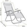 ​Sezlong de gradina pliabil cu perna DacEnergy©, cadru din otel, material textilen impermeabil si rezistent la UV, reglarea nivelului de inclinare in 3 nivele, 110 x 102 x 60 cm, negru si gri, Continut pachet	: 1 x Sezlong, Culoare: Gri, Negru-poza 4-Dacenergy.ro