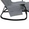 ​Scaun gradina DacEnergy©, scheletul din otel, sezutul si spatarul din poliester, balansoar, reglabil, 65/150 x 65 x 106 cm, gri, Continut pachet	: 1 x Balansoar, Latime: 65 cm, Culoare: Gri-poza 4-Dacenergy.ro