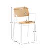 ​Scaun DacEnergy©, confectionat din plastic, stivuibil, stil modern, cu spatar, 58 x 55 x 81,5 cm, alb si bej ​, Continut pachet	: 1 x Scaun, Latime: 55 cm, Culoare: Alb, Bej-poza 4-Dacenergy.ro