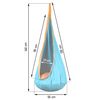 Hamac copii Neo-Sport, tip cocon, material rezistent, perna inclusa, 80kg, carlig inclus, turcoaz, 140x55 cm, Culoare: Turcoaz-poza 4-Dacenergy.ro