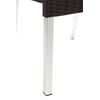 ​Scaun gradina DacEnergy©, material metal si polietilena, design modern, imita impletitura din rattan, 57 x 57 x 87 cm, maro, Continut pachet	: 1 x Scaun, Latime: 57 cm, Culoare: Maro-poza 4-Dacenergy.ro
