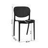 ​Scaun de gradina DacEnergy©, fabricat din plastic, stivuibil, rezistent, cu spatar, 46 x 53 x 81,5 cm, negru, Continut pachet	: 1 x Scaun, Latime: 53 cm, Culoare: Negru-poza 4-Dacenergy.ro