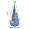 Hamac copii Neo-Sport, tip cocon, material rezistent, perna inclusa, 80kg, carlig inclus, albastru, 140x55 cm, Culoare: Albastru-poza 5-Dacenergy.ro