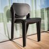 ​Scaun de gradina DacEnergy©, fabricat din plastic, stivuibil, rezistent, cu spatar, 46 x 53 x 81,5 cm, negru, Continut pachet	: 1 x Scaun, Latime: 53 cm, Culoare: Negru-poza 6-Dacenergy.ro
