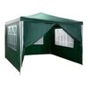 ​Pavilion de gradina, constructie durabila, material PE, rezistent la razele UV si ploaie, PE 100 g/m2 UV4, 4 pereti, 300 x 300 cm, verde, Forma	: Patrat, Culoare: Verde-Dacenergy.ro