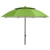 Umbrela pentru soare DacEnergy©, realizat din poliester, structura metalica, rezistenta la umezeala si la razele UV,  forma rotunda, 200 x 207 cm, culoare verde, Forma	: Rotund, Culoare: Verde-Dacenergy.ro