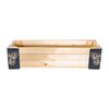 ​Jardiniera din lemn, cu insertii metalice in forma de fluturi, interior/exterior, forma dreptunghiulara, 80 x 20 x 27 cm, natur si gri, Model: Fluturi, Forma: Dreptunghi-poza 2-Dacenergy.ro