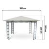 Pavilion de gradina, constructie durabila, profil de otel rezistente, cu acoperis, 300 x 300 cm, bej-poza 2-Dacenergy.ro