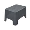 Masuta pentru cafea DacEnergy©, confectionata din polipropilena, aspect de ratan, blat dreptunghiular, fixa,  65 x 45 x 42 cm, gri antracit-poza 2-Dacenergy.ro