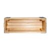 Jardiniera din lemn, cu insertii metalice in forma de morcovi, interior/exterior, forma dreptunghiulara, 80 x 20 x 27 cm, natur si gri, Model: Morcovi, Forma: Dreptunghi-poza 4-Dacenergy.ro