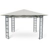​Pavilion de gradina, constructie durabila, din profile de otel, 4 pereti laterali, din polietilena, rezistent la razele UV si la ploaie, 300 x 300 cm, bej-poza 4-Dacenergy.ro