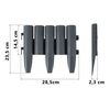 Bordura de gradina, material PP durabil, rezistent la UV, inghet si schimbarile meteorologice, design modular, 2.2 m, gri, Culoare: Gri, Inaltime: 23.5 cm-poza 5-Dacenergy.ro