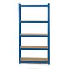 ​Raft metalic, raft din MDF, 5 rafturi, montaj fara suruburi, prin apasare, 175 kg pe raft, 875 kg total, 180x90x30 cm, albastru, Culoare: Albastru-Dacenergy.ro