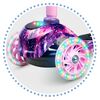​Trotineta pentru copii , inaltime reglabila a ghidonului, iluminare cu LED, roti mari, sigure, roz si violet, Culoare: Roz , Violet-poza 2-Dacenergy.ro