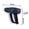 ​Pistol termic electric, maner cauciucat, 4 duze, o racleta, temperatura de la 60 - 600°C, 6 niveluri de reglare a debitului de aer, afisaj LCD, 2000 W, 230 V-poza 5-Dacenergy.ro