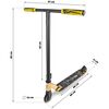 Trotineta cascadorie , din otel, maner cauciuc tpr, roti de 100mm, 83x66 cm, gold, Culoare: Auriu-poza 6-Dacenergy.ro