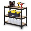 ​Raft metalic, realizat din MDF si profile zincate, 5 rafturi, capacitatea 265 kg raft, 1325 kg total, 180x90x40 cm, negru, Greutate maxima suportata/polita: 265 Kg, Culoare: Negru, Inaltime: 180 cm, Lungime: 90 cm-poza 6-Dacenergy.ro